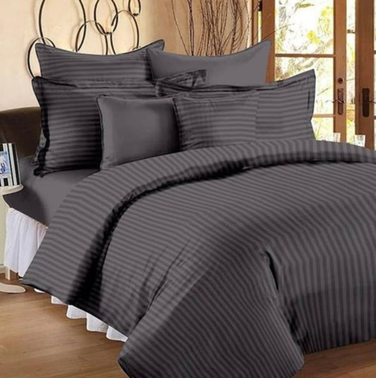 Relax Collection Microfibre Duvet Cover 5-Pieces Set. Dark Grey (Doube)
