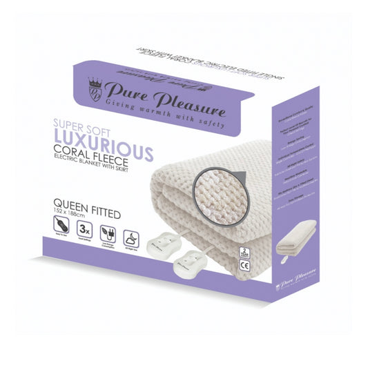 Pure Pleasure Queen With Skirt Coral Fleece Elec Blanket