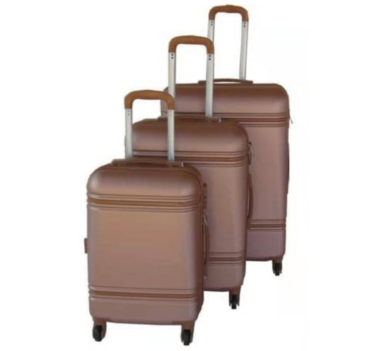 Generic Smte-3 Piece Nexco Travel Luggage Bag Set - 1000.0 g (Rose Gold)